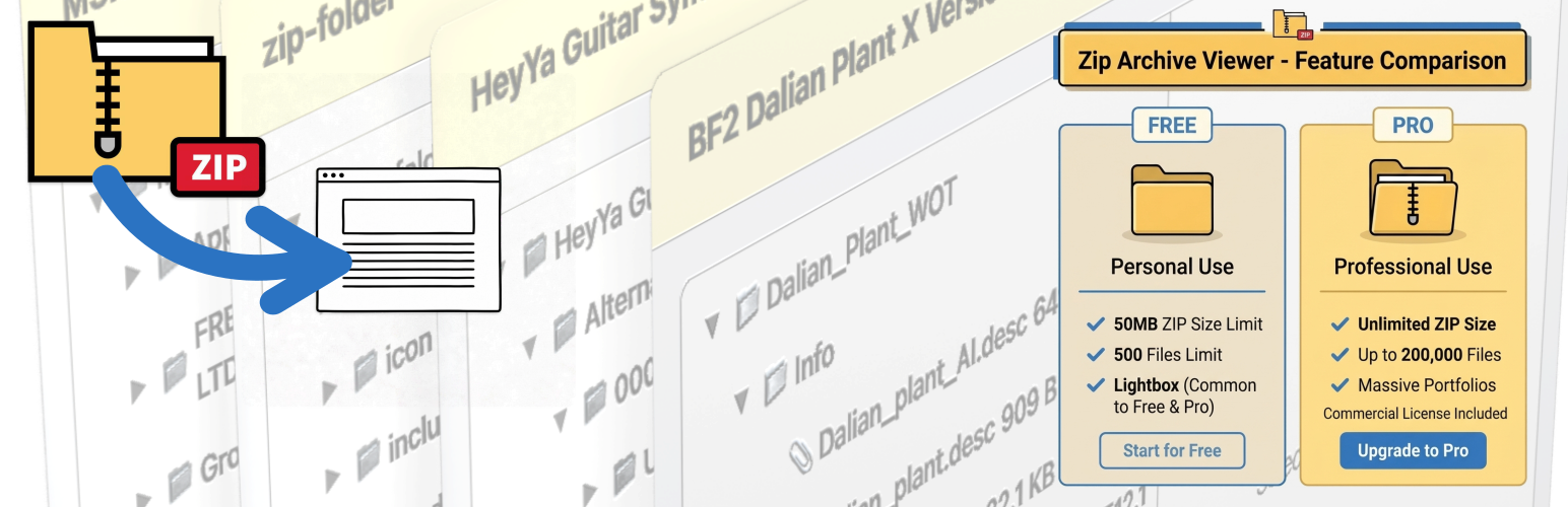 Zip Archive Viewer Block Editor Interface Showcase